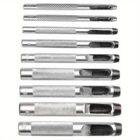 9 vnt./kompl. 2,5-10 mm odos skylamušiai, plieninis tuščiaviduris apvalus skylamušis diržams, laikrodžių apyrankėms, tarpinėms 9pcs