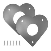 Paukščių namelio įėjimo apsauga 28 mm 32 mm Metalinis širdies formos dizainas su varžtu Apsaugotas įėjimo pakeitimas dėžutei one size sidabras