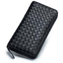 New Fashion Classic Hand-woven Long Wallet Women's Wallet Large Capacity Men's Zipper Clutch juoda