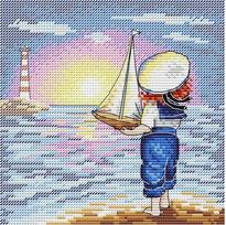Siuvinėjimo kryželiu rinkinys „Ilga kelionė“, Aida 14, 21 spalva, 15×15