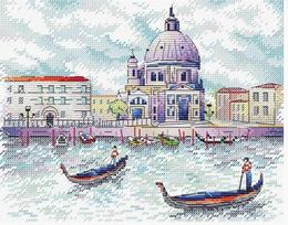 Kryželiu siuvinėjimo rinkinys „Venecijos dvasia“, Aida 14, 22×18 cm, 25 spalvų