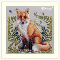 Žavingas lapiukas – kryželiu siuvinėjimo rinkinys, 20×20 cm, DMC siūlai