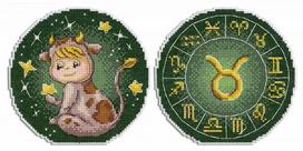 Siuvinėjimo rinkinys kryželiu „Jautis“ – Zodiako ženklas, puiki dovana