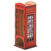 Deimantinė mozaika ant medžio – Telefonų būdelė, DIY kūrybinis rinkinys