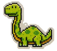 Dinozauras – deimantinė mozaika ant medžio, kūrybinis rinkinys vaikams