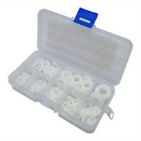 500 vnt. Baltas nailoninis plastikinis poveržlių rinkinys - Plokščia poveržlė M2-M10 Plastikinė poveržlė Apvali nailoninė plastikinė poveržlė 500pcs