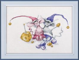 Kryželių siuvinėjimo rinkinys „Žirniai ir pupelės“, 22x14 cm, 16 ct