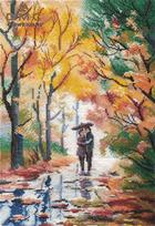 Kryželių siuvinėjimo rinkinys „Rudens pasivaikščiojimas“, 20×30, DMC, 16 ct