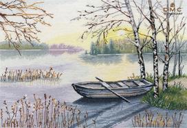 Kryželių siuvinėjimo rinkinys „Aušra“, 40×27 cm, DMC, 16 ct