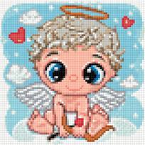 Deimantinė mozaika „Angelas“ 20x20 cm – kūrybinis rinkinys, puiki dovana