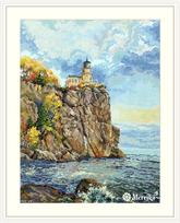 Merejka kryželiu siuvinėjimo rinkinys „Split Rock“ švyturys, 39×30 cm