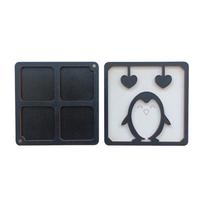 Medinė dėžutė „Pingvinas“ 10×10 cm, fanera 3 mm – KF057/26