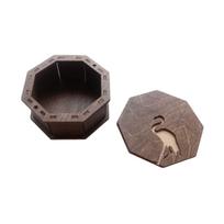 Aštuonkampė medinė dėžutė „Flamingai“ KF057/60