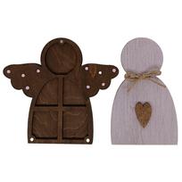 Medinė dėžutė karoliukams „Rožinis angelas“ KF027/100P