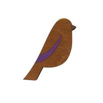Magnetinis adatų laikiklis paukštelio formos, violetinis KF059/200-3