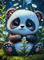 Deimantinė mozaika Panda 30x40 cm – rinkinys vaikams ir suaugusiems