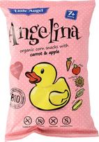 Mc LLOYD Little Angel Angelina kukurūzų traškučiai, Morkų ir obuolių – 4x15 g