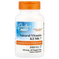 Doctor's Best Natūralus vitaminas K2 MK-7 su MenaQ7 100 mcg - 60 kapsulių
