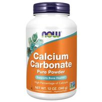Now Foods Grynas kalcio karbonatas - 340 g