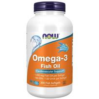 Now Foods Omega-3 žuvų taukai - 200 kapsulių