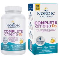 Nordic Naturals Complete Omega-D3, Citrina - 120 kapsulių