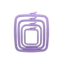 Nurge stačiakampis plastikinis siuvinėjimo lankelis 14.5×16.5 cm, alyvinis