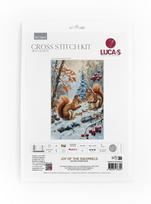 Luca-S siuvinėjimo rinkinys kryželiu „Voverių džiaugsmas“, 21×32 cm