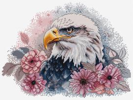 Kryželių siuvinėjimo rinkinys „Medžioklinis erelis“, 27×20 cm
