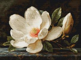 Petit point siuvinėjimo rinkinys Magnolijos rasa, 27x20 cm – elegantiška dovana