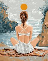 Tapyba pagal numerius rinkinys „Meditacija prie saulėlydžio“ 40x50 cm
