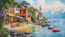 Siuvinėjimo kryželiu rinkinys „Varėna“, 50×29 cm – įkvepiantis kūrėjams