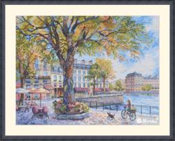 Įkvepiantis kryželiu siuvinėjimo rinkinys „Rytmečio šviesa“, 29×39 cm
