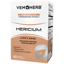 VemoHerb Hericium (Lion‘s Mane grybo ekstraktas) 60 kaps.