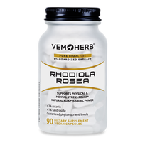 VemoHerb Rhodiola Rosea (Rausvosios rodiolės ekstraktas) 90 kaps.