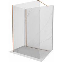 Mexen Kioto dušo sienelė Walk-in 90 x 75 cm, skaidri, rožinis auksas - 800-090-212-60-00-075