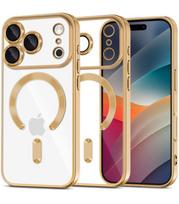 Auksinės spalvos (Shiny) / skaidrus dėklas Apple iPhone 17 Pro telefonui "Tech-Protect MagFlex Magsafe"