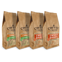 SALDUS DUETAS | 2kg CARAMEL ETHIOPIA + 2kg SWEET BRAZIL | Kavos pupelių rinkinys