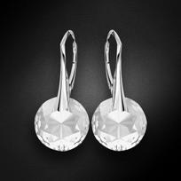 Sidabriniai auskarai moterims DiamondSky „Marianne“ su Swarovski kristalais