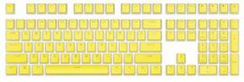 Royal Kludge Pudding PBT Keycaps - (104 vnt., Yellow, PBT, ANSI, UK layout)