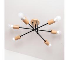 Prigludusi liustra CAMBRIDGE 6xE27/15W/230V iš pušies