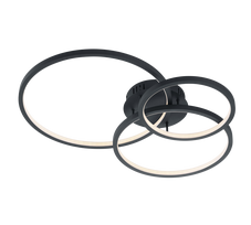 Išmanusis lubinis LED šviestuvas TRIO AARON, 36,5W 3000-6000K RGB 4200lm WIZ 10,5x79x64cm su pultu