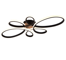 Lubinis LED šviestuvas TRIO FLY 32W 3000K 3900lm Switch Dimmer juodos sp 83x45,5x7,5cm