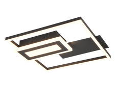 Lubinis LED šviestuvas REALITY SPIRO, 22W, 3000K, 2500lm,  juodos sp., 6x33x30cm