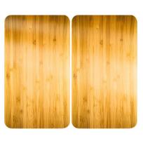 Iš grūdinto stiklo viryklės dangčiai 2 vnt. 52x30 cm Wooden – Maximex