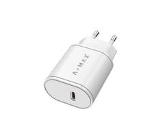 Aligator AX0001V - greito įkrovimo adapteris A-MAX Power Delivery 20 W USB-C, baltas