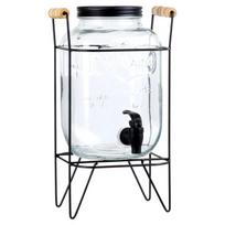 Indas gėrimams su čiaupu ir stovu, juodas, 4,2 l