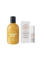 Perlier Honey Miel Rinkinys Bath cream dušo ir vonios kremas ir Perlier Honey Miele lūpų ir kontūrų nuo raukšlių putlinamasis serumas