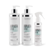 KORBAN Bioplastia Capilar rinkinys: šampūnas, kaukė, drėkinamasis kompleksas 2 x 100 ml, 60 ml / 2 x 500 ml, 190 ml