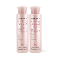 KORBAN SOS Repair šampūno ir kaukės rinkinys 2 x 100 ml / 2 x 250 ml / 2 x 500 ml