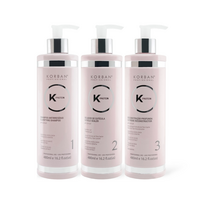 KORBAN K-Protein rinkinys plaukų atstatymui 3 x 480 ml - Clarifying Shampoo (Nr. 1), Cuticle Sealer (Nr. 2), Extreme Reconstructor (Nr. 3)